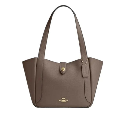 The Hadley Turnlock Tote Bag - Gold/Dark Stone